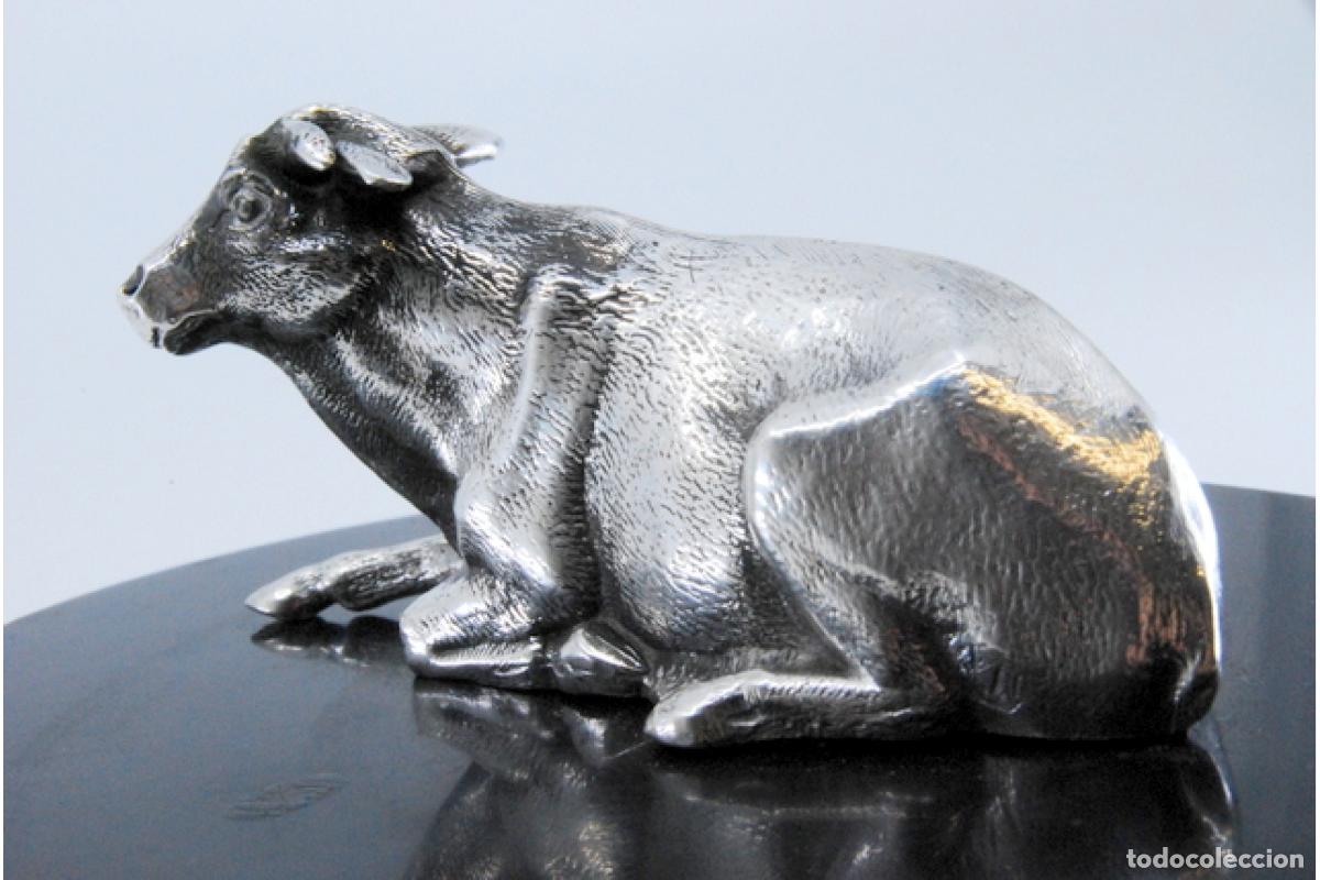 Antig&uuml;edades: Pisapapeles de piedra y plata - Foto 2