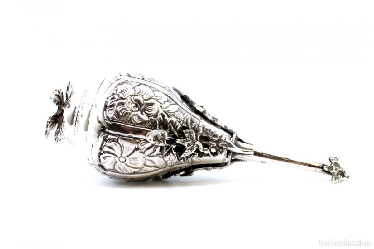 Antig&uuml;edades: Jarra de plata para agua de rosas. - Foto 3
