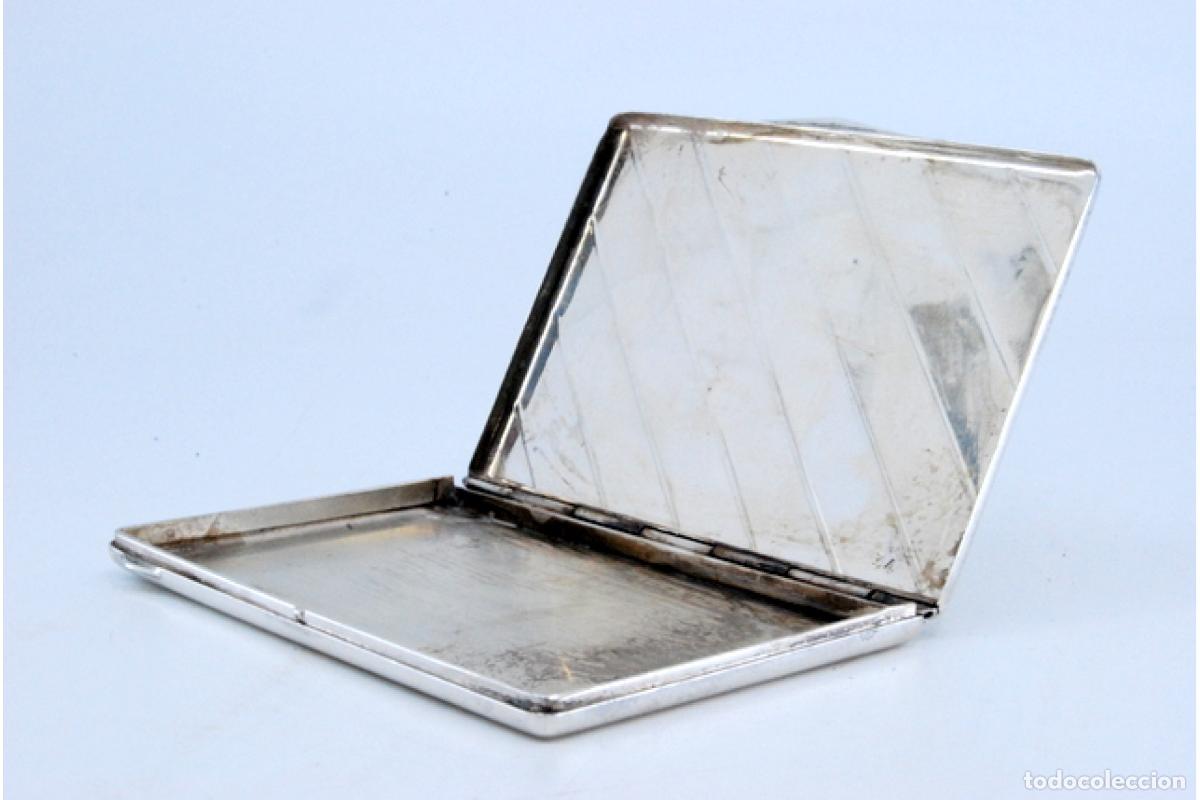 Antig&uuml;edades: Caja de cart&oacute;n, en color plata. - Foto 3