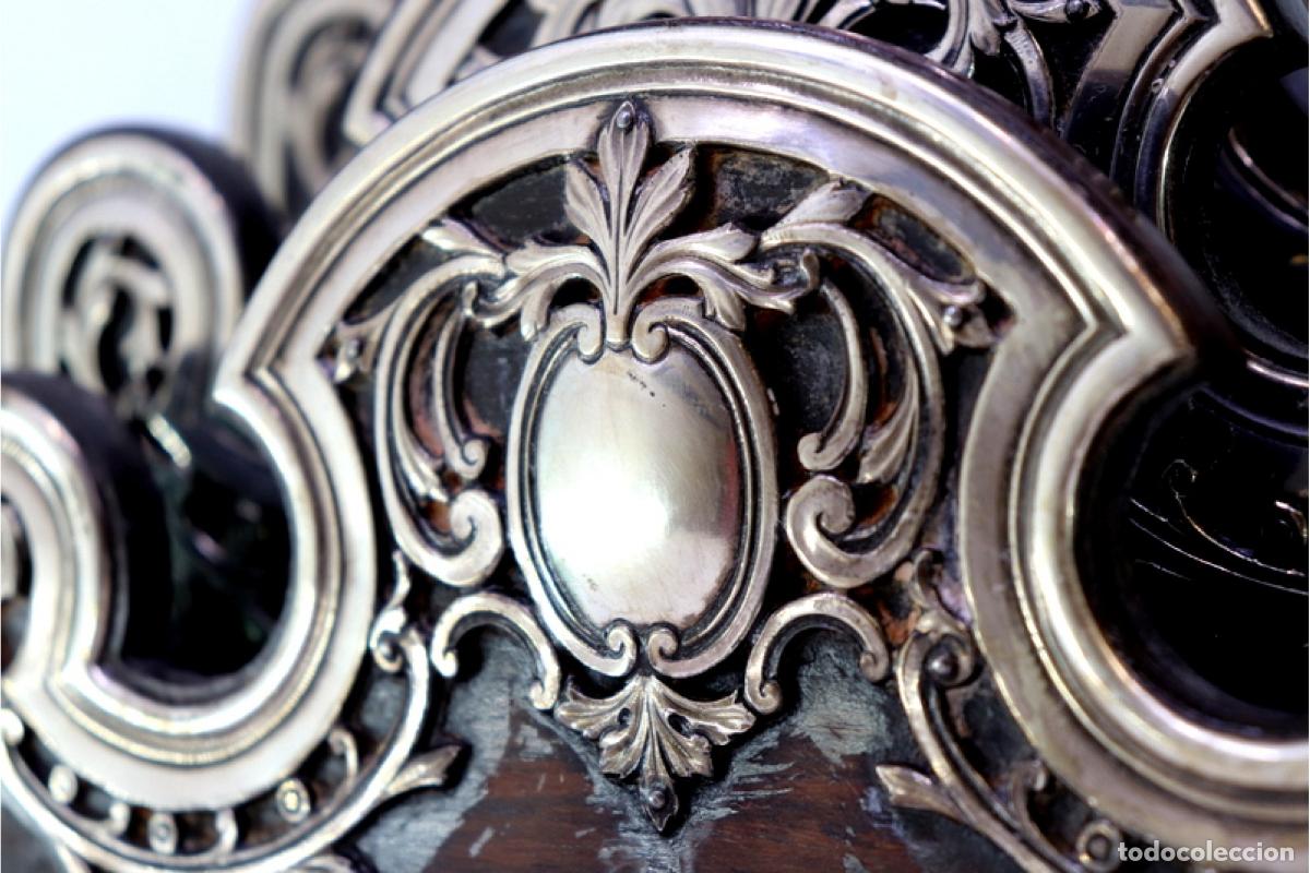 Antig&uuml;edades: Portacartas, hecho de madera y plata. - Foto 3