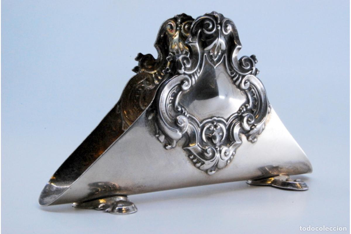 Antig&uuml;edades: Servilletero de plata - Foto 2