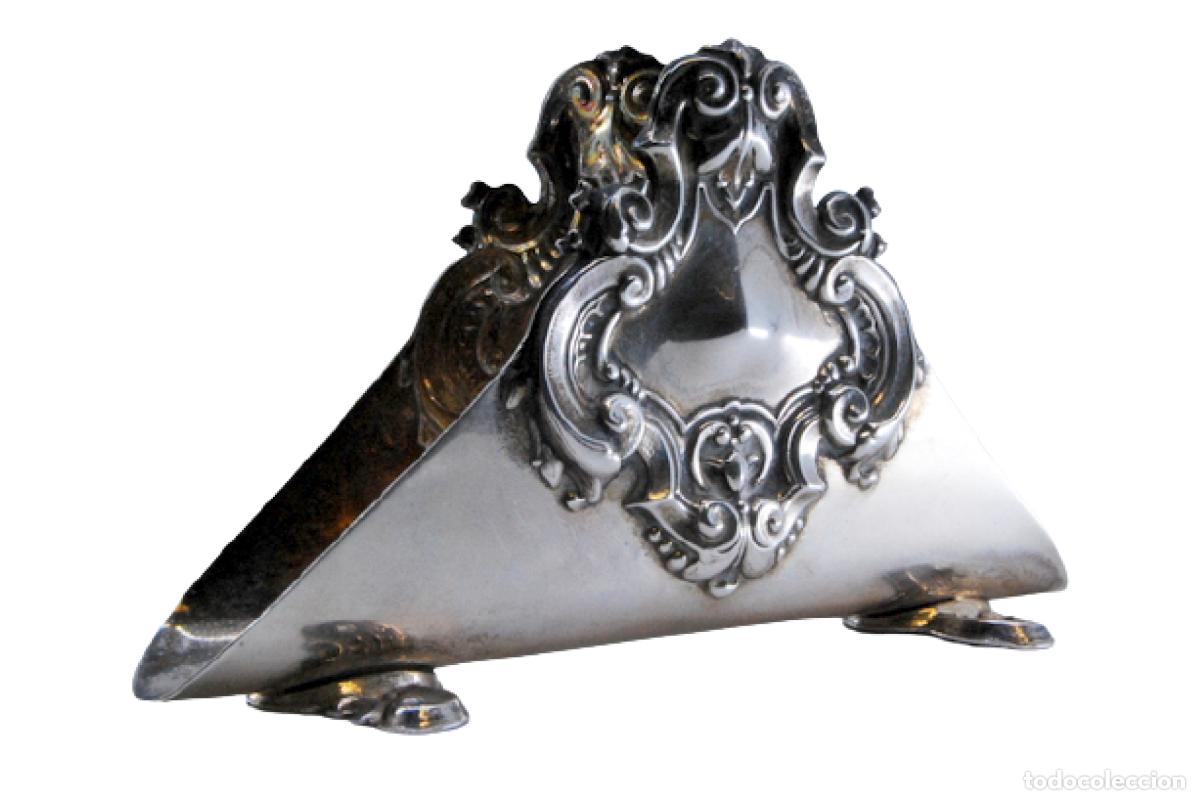 Antig&uuml;edades: Servilletero de plata - Foto 1