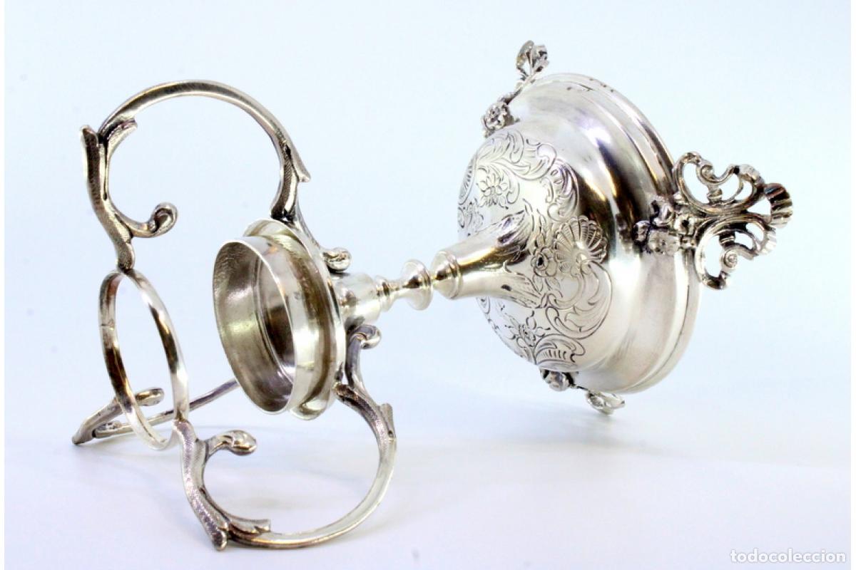 Antig&uuml;edades: Portavelas de plata para altar - Foto 2