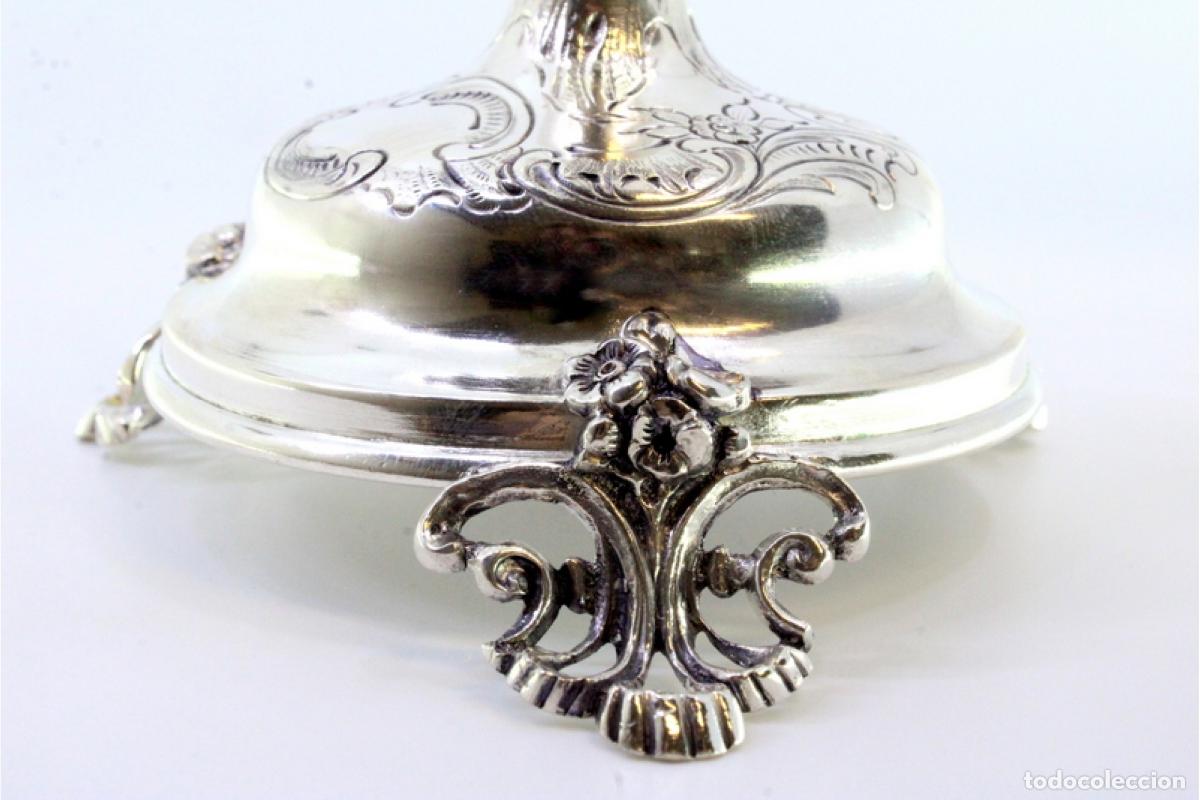 Antig&uuml;edades: Portavelas de plata para altar - Foto 5