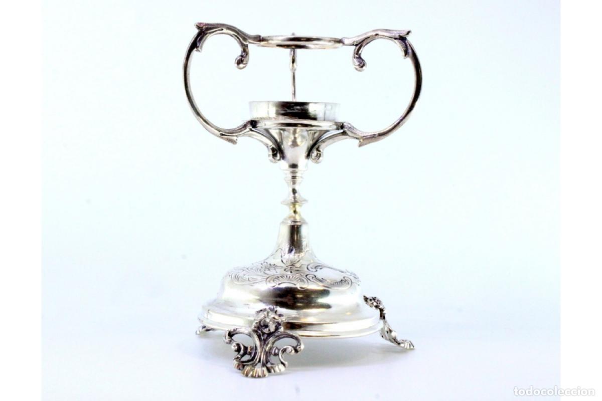 Antig&uuml;edades: Portavelas de plata para altar - Foto 7