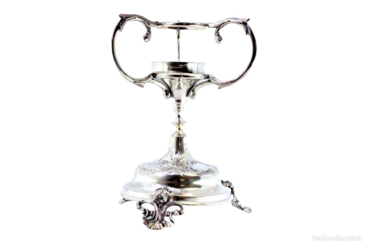 Antig&uuml;edades: Portavelas de plata para altar - Foto 1