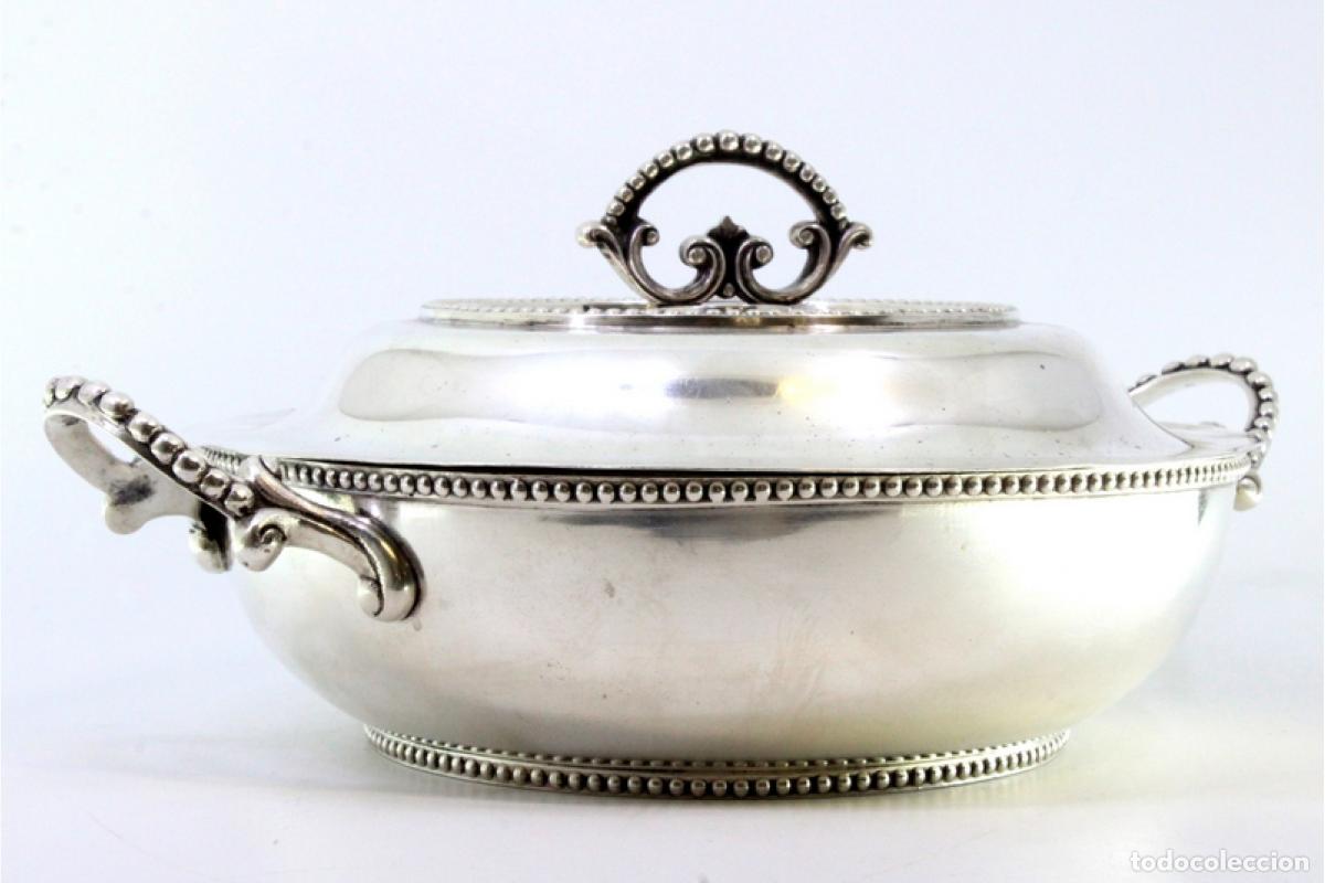 Antig&uuml;edades: Plato con tapa, de plata - Foto 8