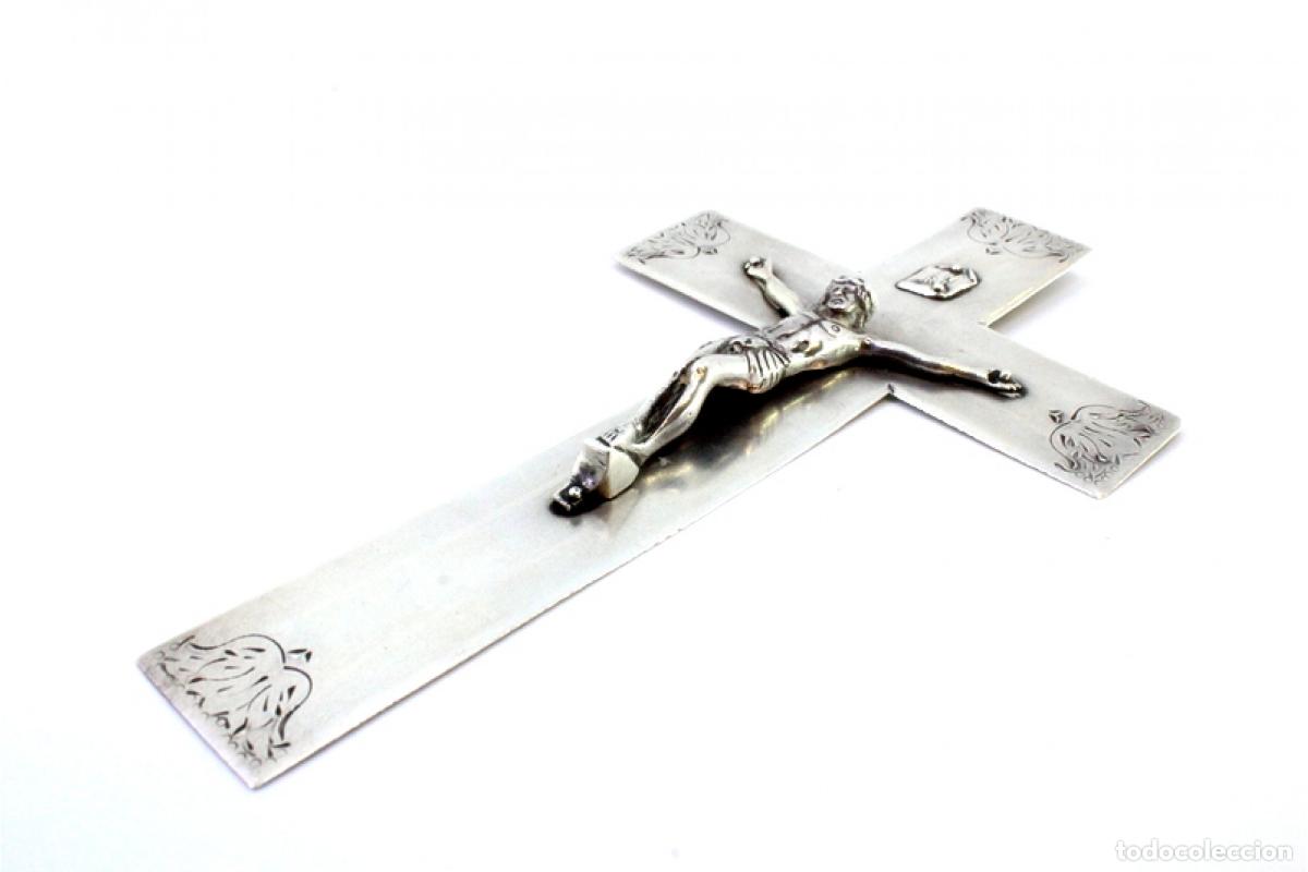 Antig&uuml;edades: crucifijo de plata - Foto 5