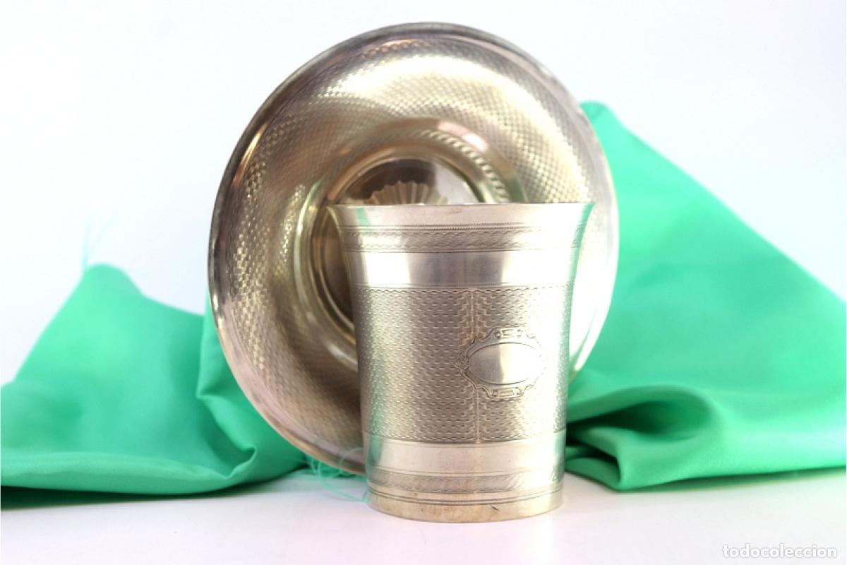 Antig&uuml;edades: Plato y taza, en plata - Foto 2