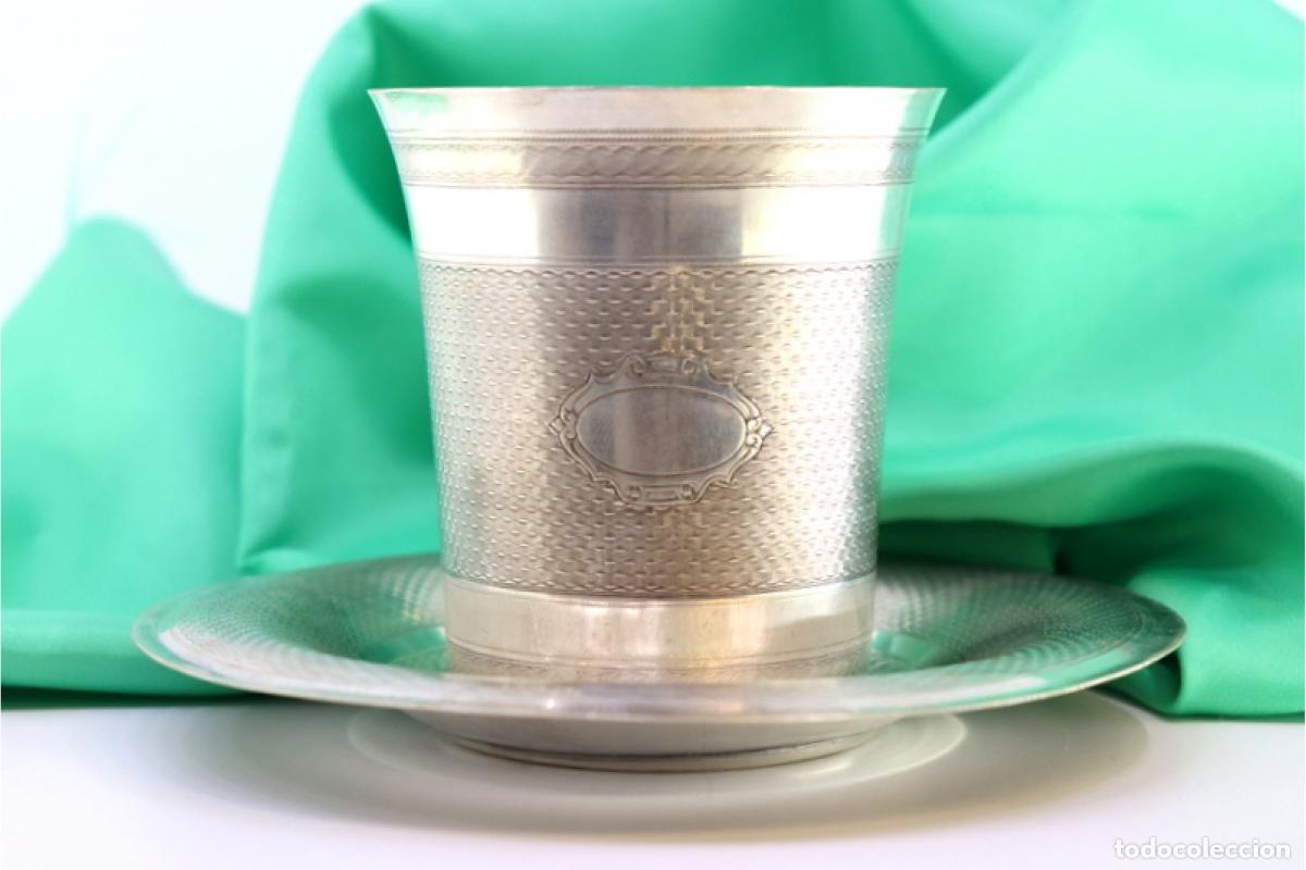 Antig&uuml;edades: Plato y taza, en plata - Foto 7