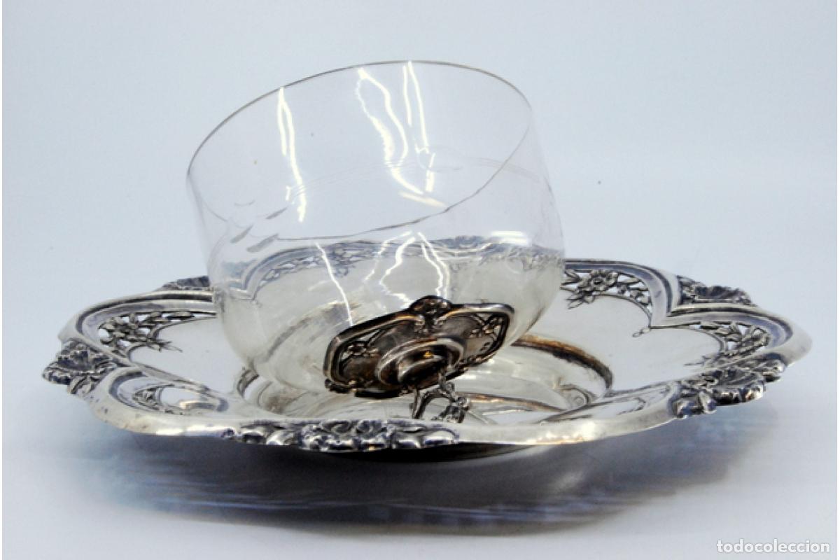 Antig&uuml;edades: plato de queso de plata - Foto 3