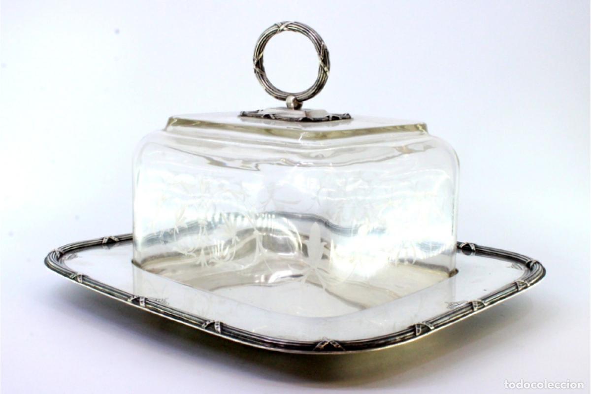 Antig&uuml;edades: plato de queso de plata - Foto 3