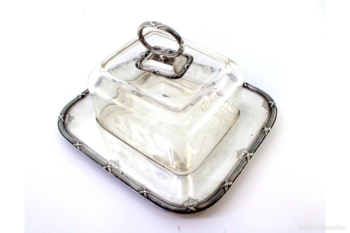 Antig&uuml;edades: plato de queso de plata - Foto 8
