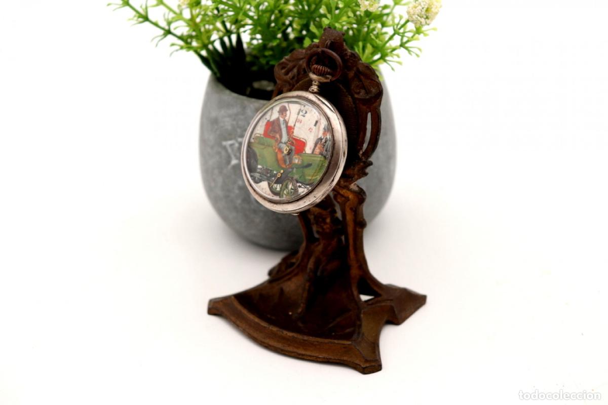 Antig&uuml;edades: Reloj de bolsillo, en plata - Gnomo - Foto 2