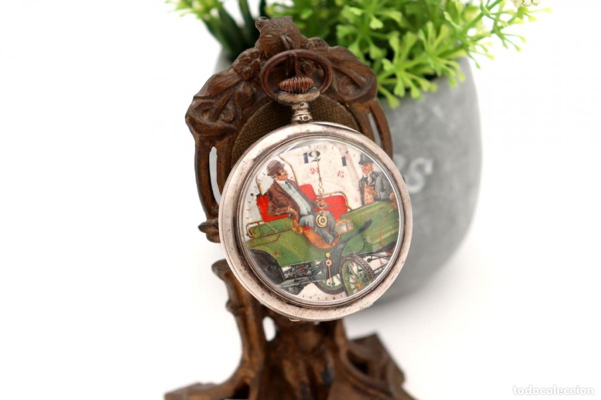 Antig&uuml;edades: Reloj de bolsillo, en plata - Gnomo - Foto 6
