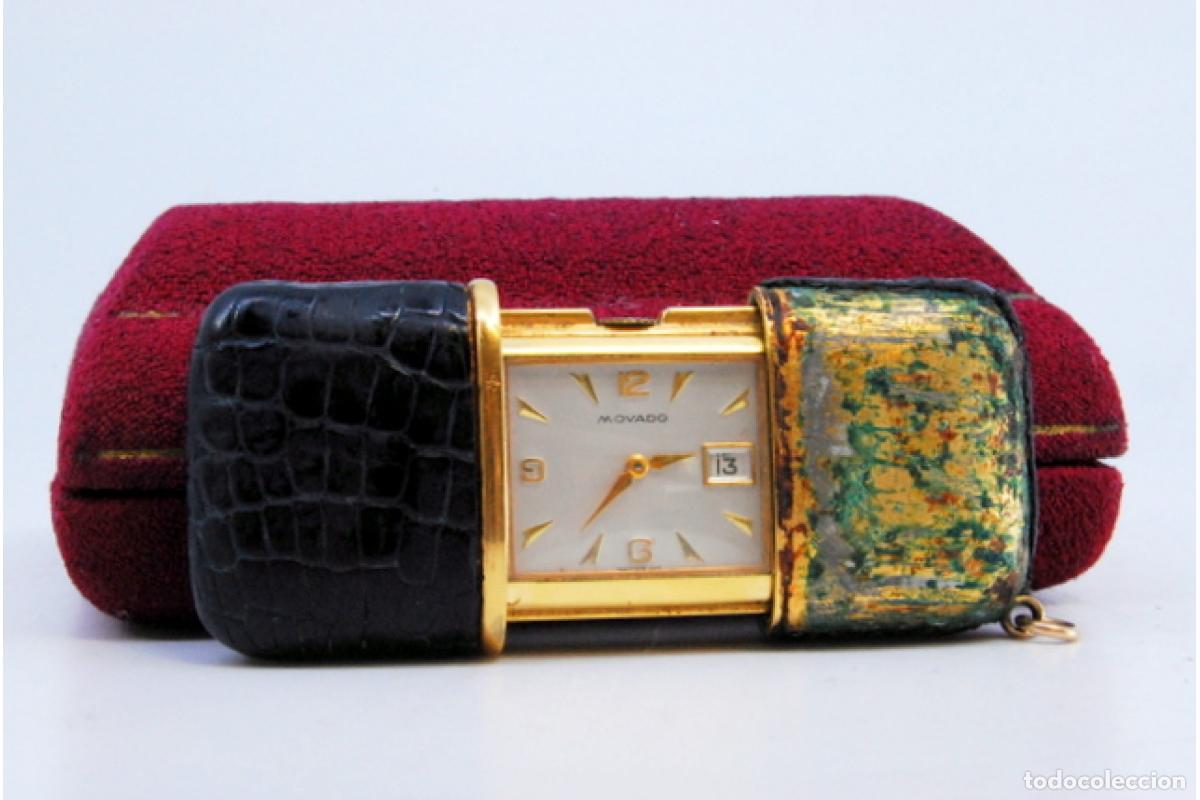 Antig&uuml;edades: Reloj de viaje, en plata - Movado - Foto 2