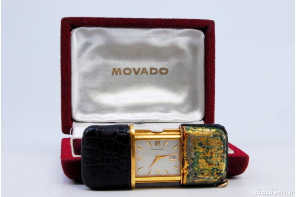 Antig&uuml;edades: Reloj de viaje, en plata - Movado - Foto 3
