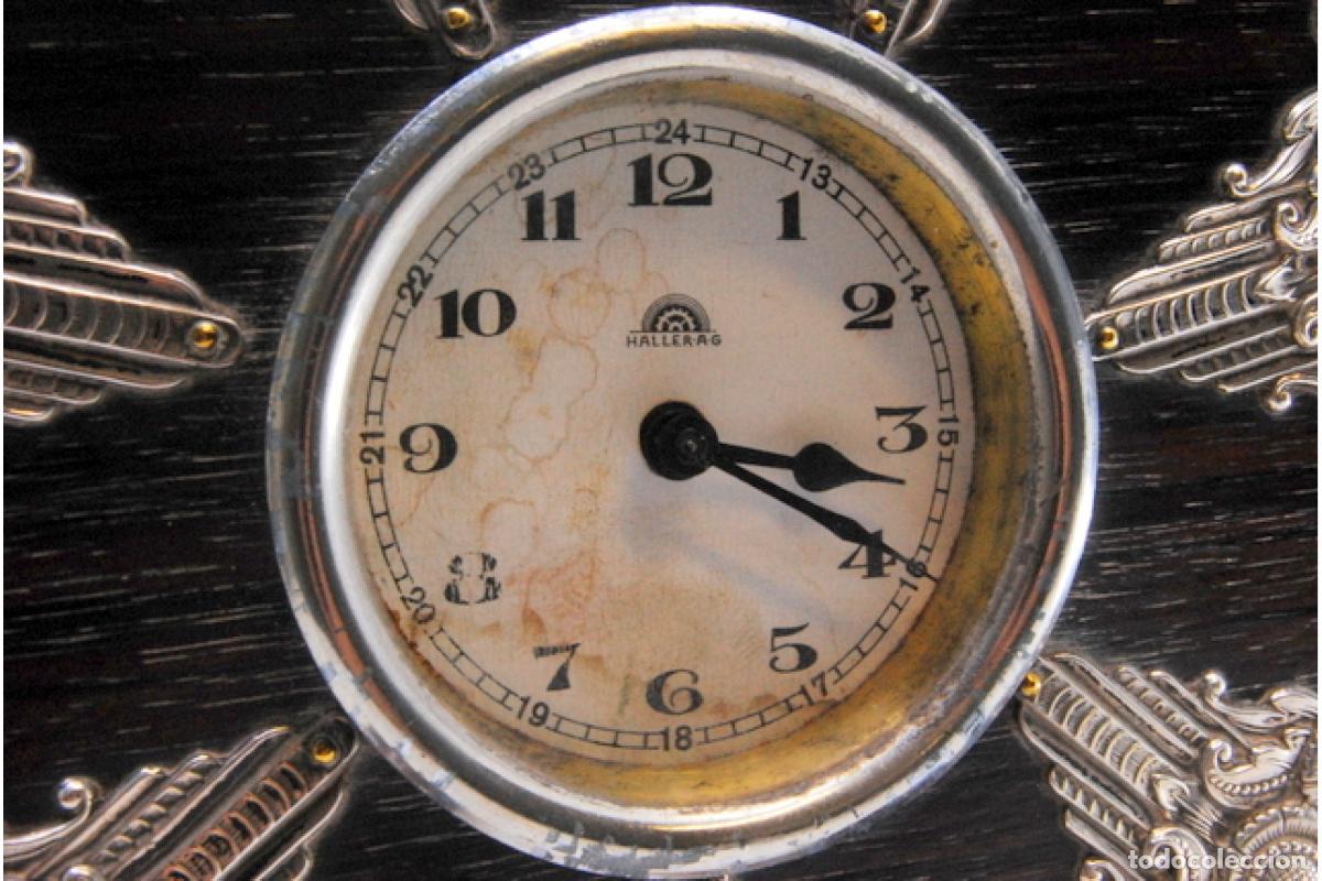 Antig&uuml;edades: Reloj de madera y plata - Haller-AG. - Foto 4