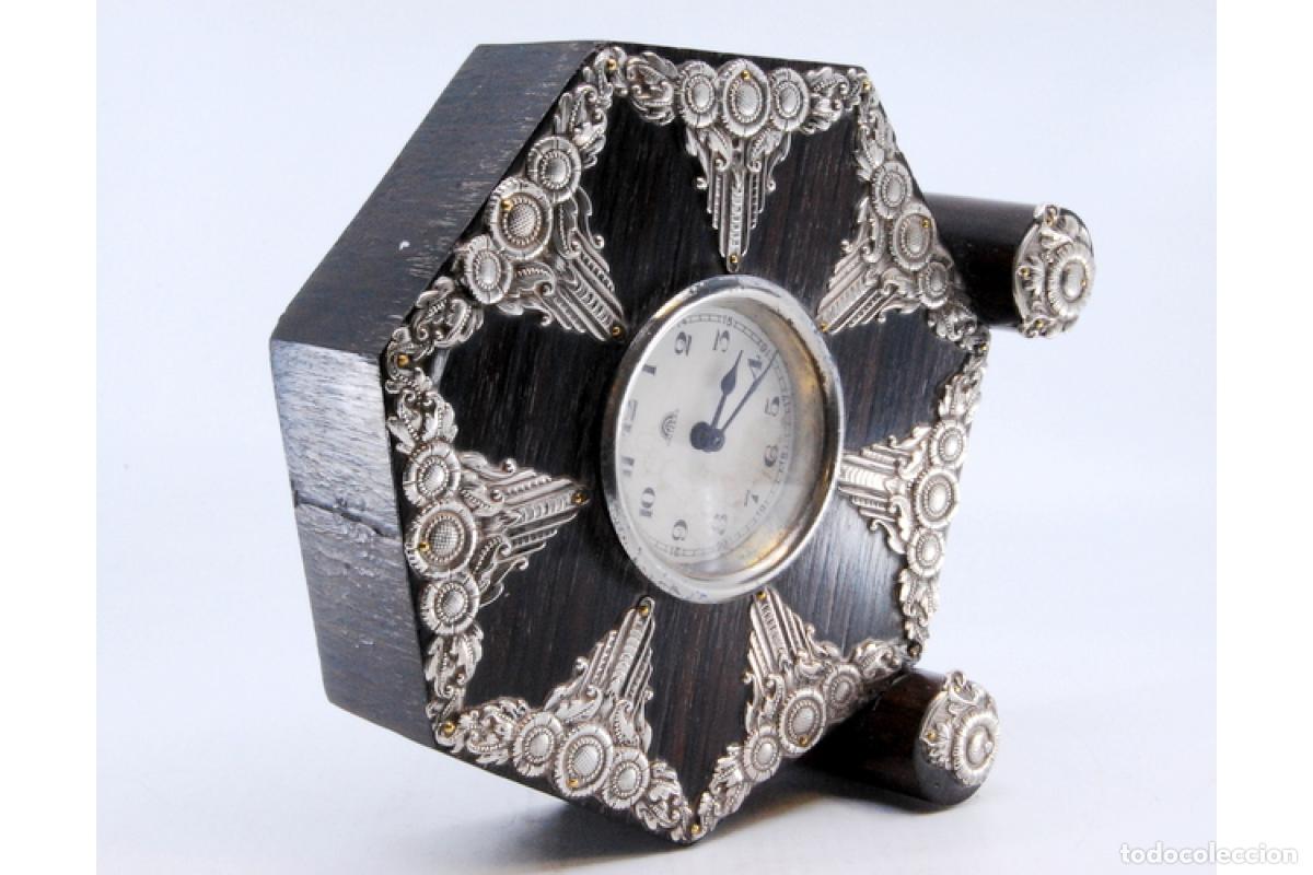 Antig&uuml;edades: Reloj de madera y plata - Haller-AG. - Foto 8
