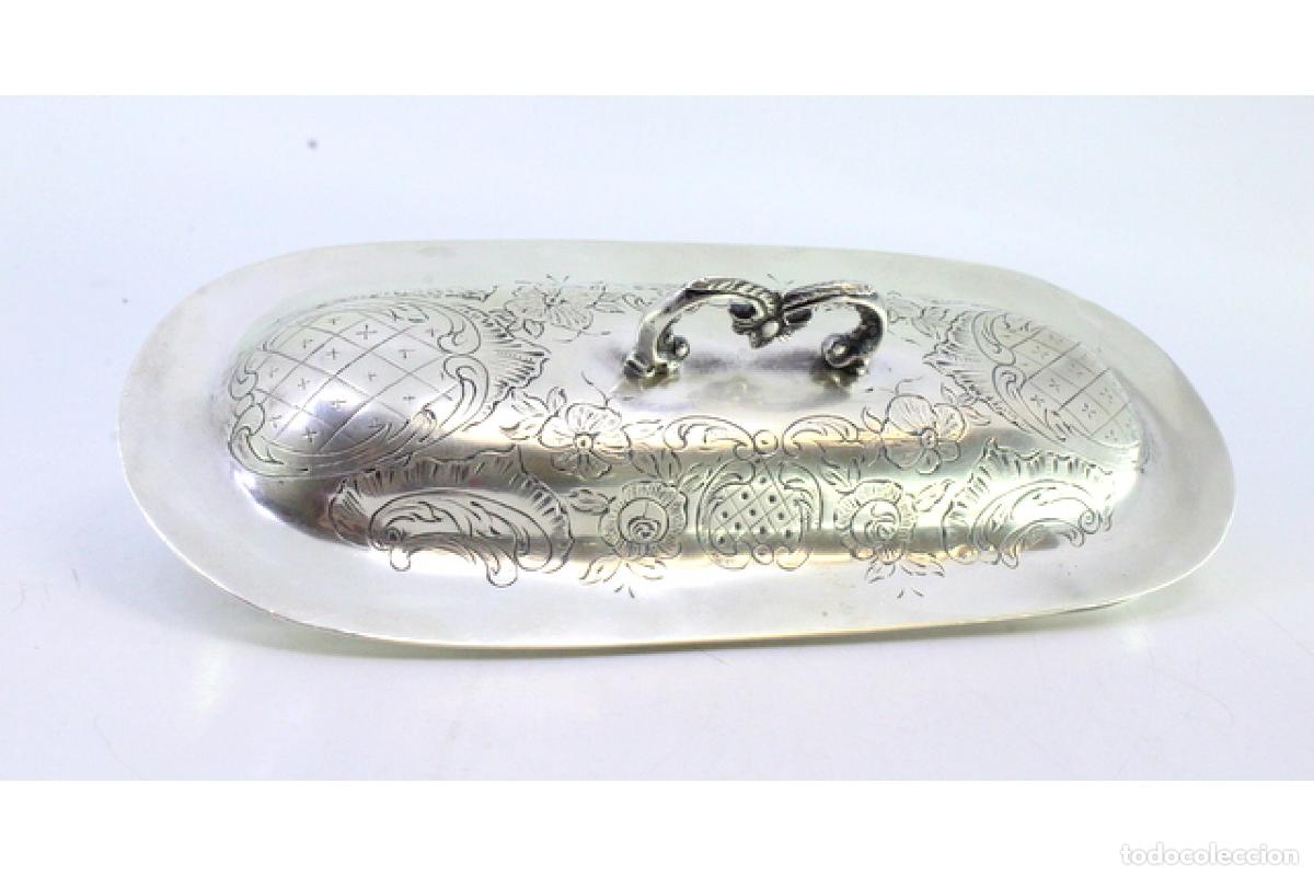 Antig&uuml;edades: jabonera de plata - Foto 2