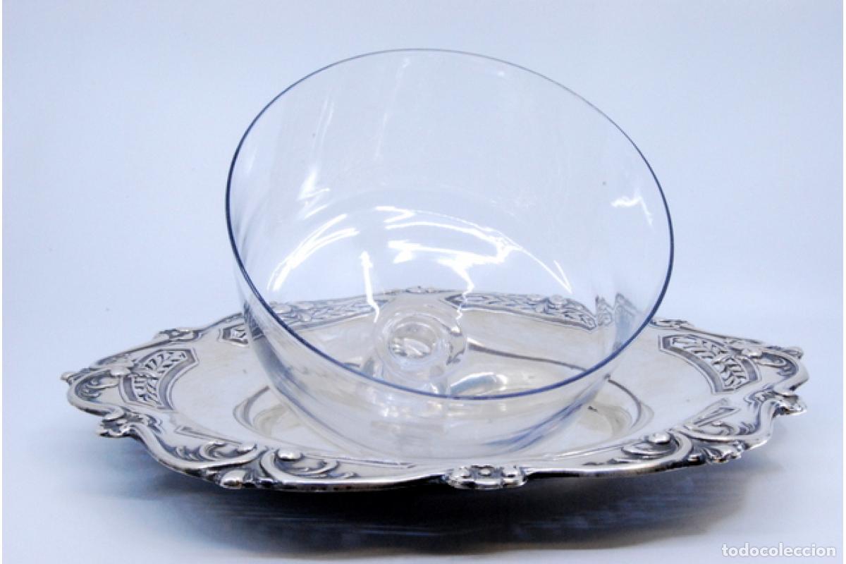 Antig&uuml;edades: plato de queso de plata - Foto 3