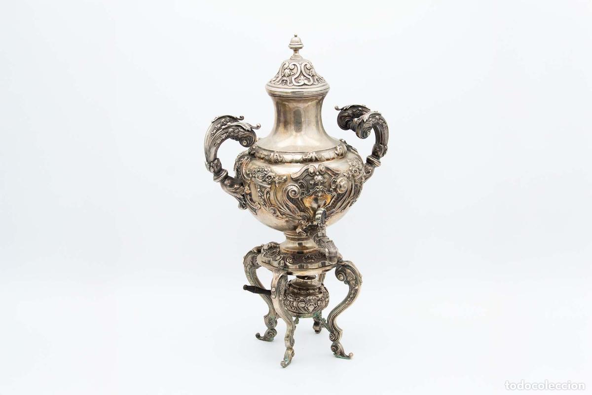 Antig&uuml;edades: Samovar de plata - Foto 1