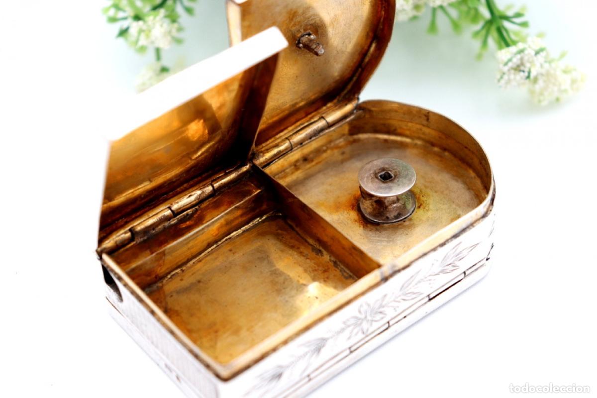 Antig&uuml;edades: Caja de plata para cerillas y tabaco. - Foto 4