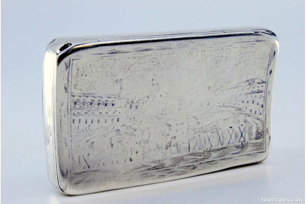 Antig&uuml;edades: Tabaquera, en plata - Foto 5