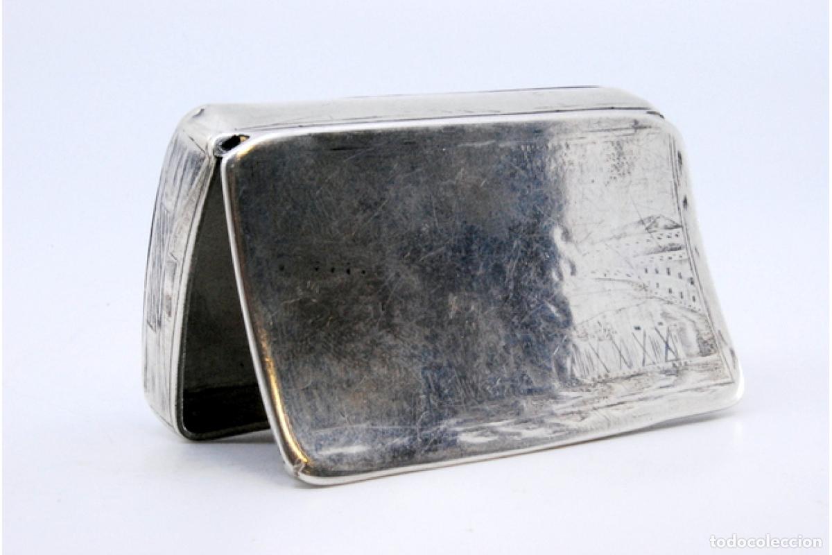 Antig&uuml;edades: Tabaquera, en plata - Foto 7