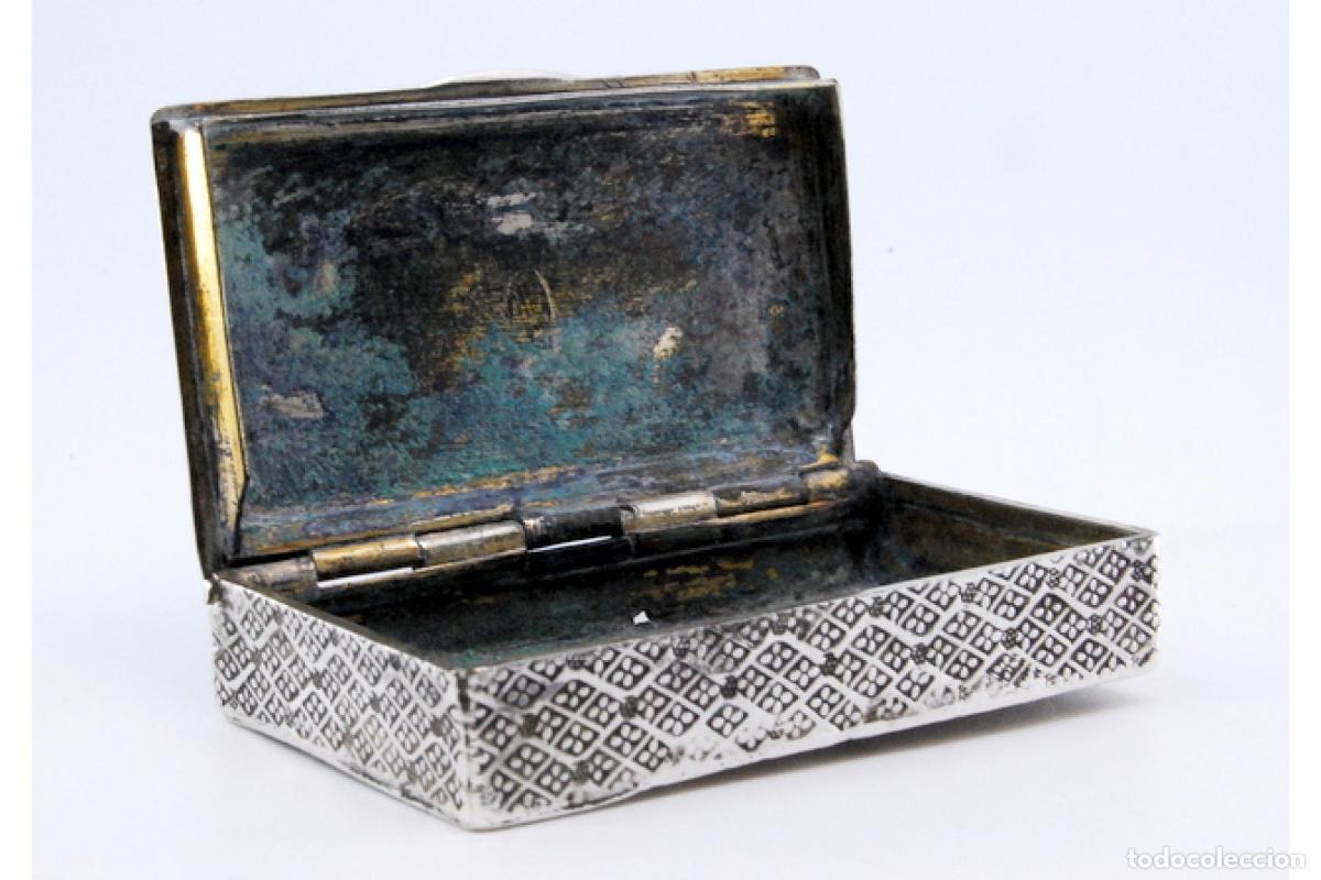 Antig&uuml;edades: Tabaquera, en plata - Foto 3