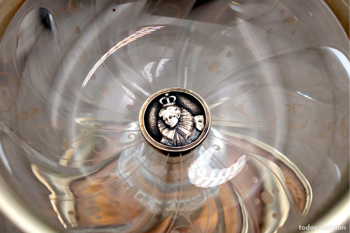 Antig&uuml;edades: Copa de cristal y plata - Foto 5