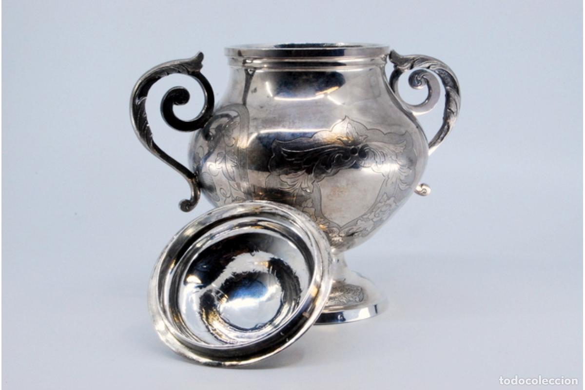 Antig&uuml;edades: azucarero de plata - Foto 6
