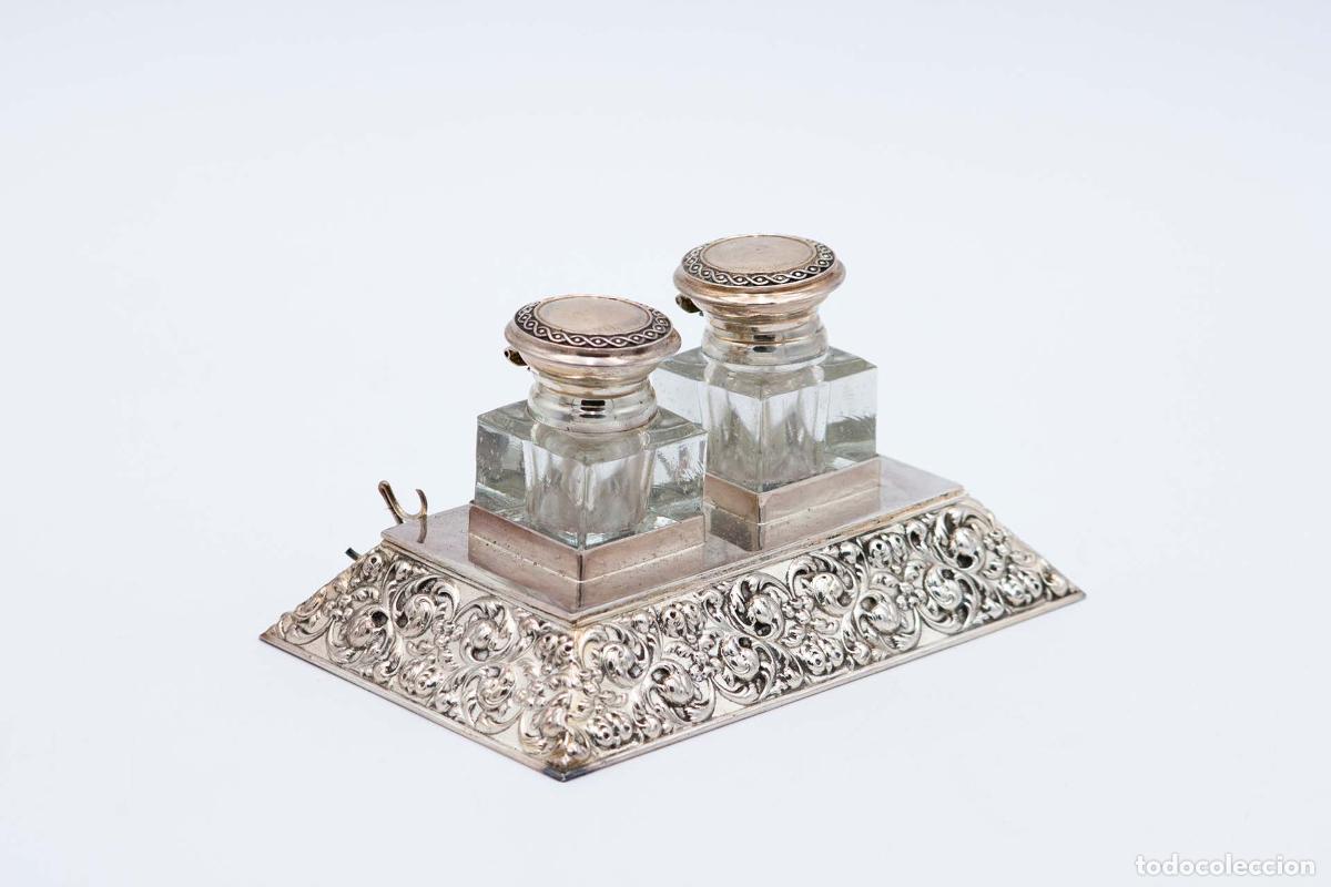 Antig&uuml;edades: tintero de plata - Foto 2