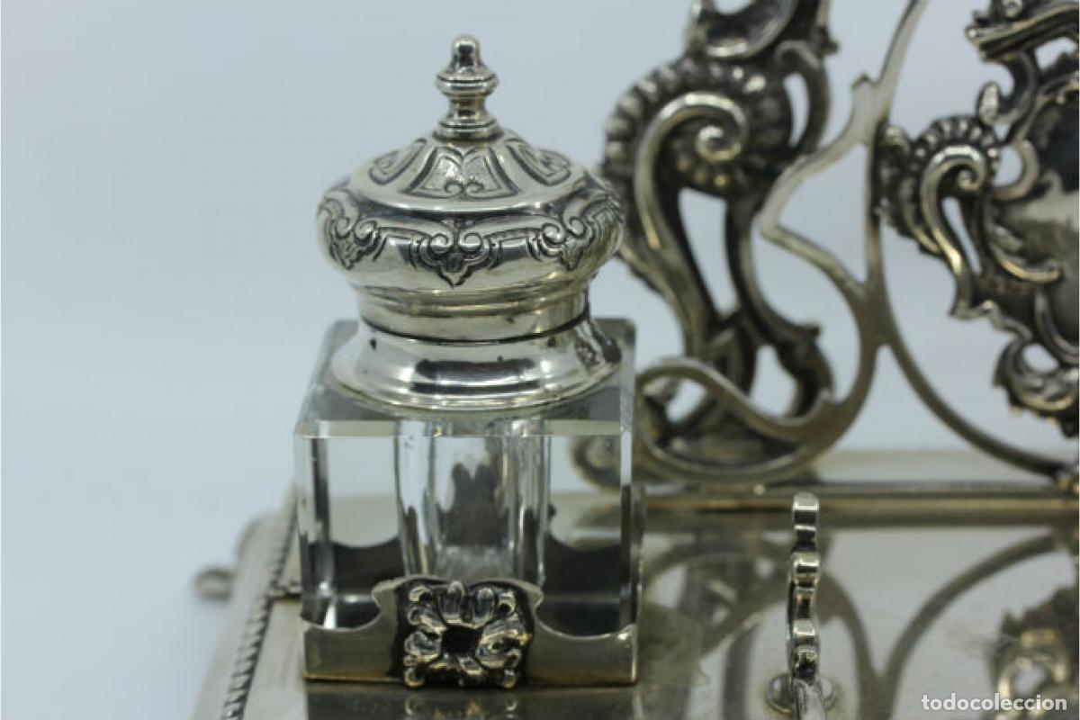 Antig&uuml;edades: tintero de plata - Foto 2
