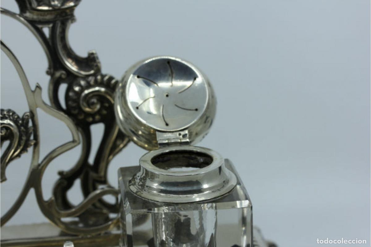 Antig&uuml;edades: tintero de plata - Foto 3