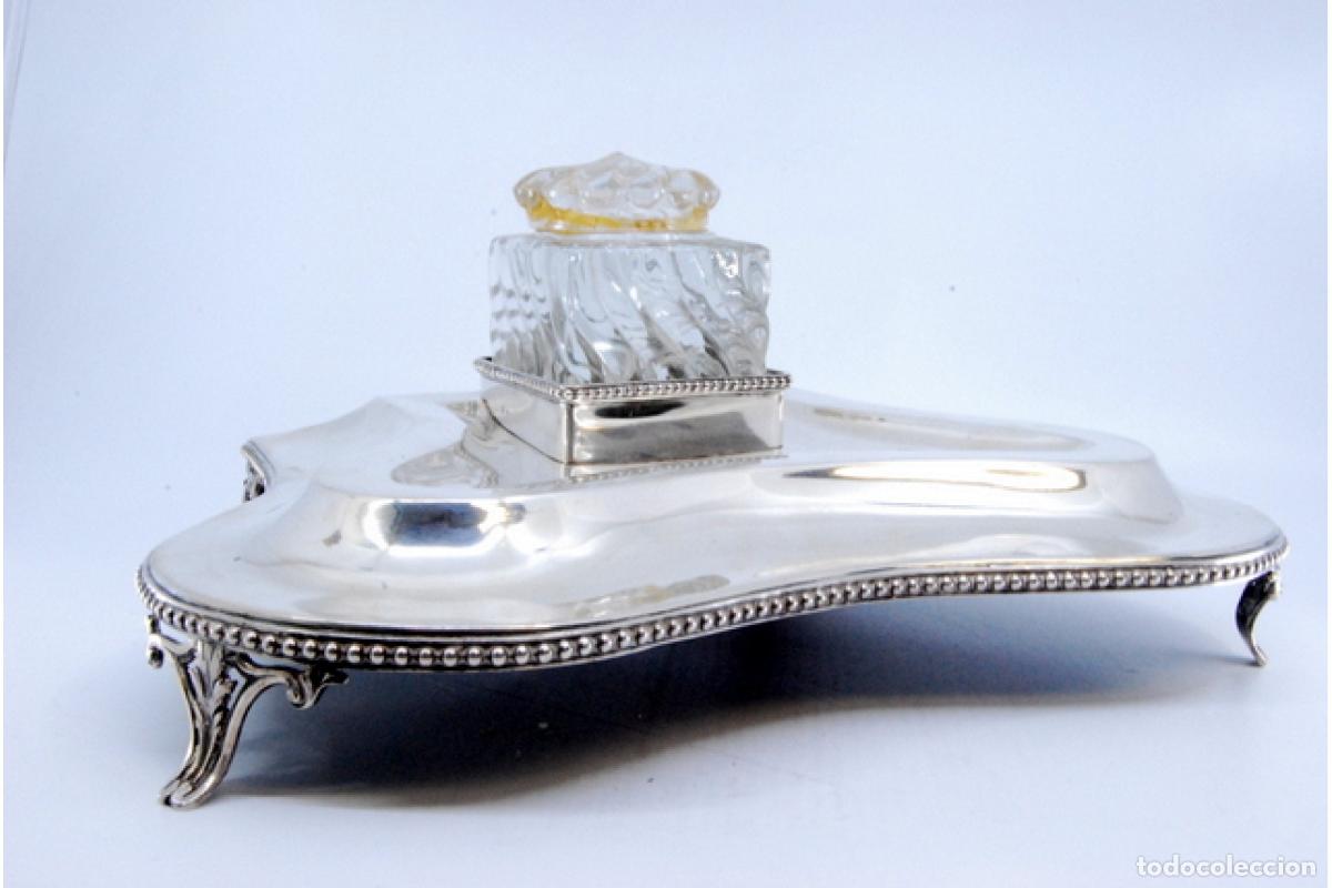 Antig&uuml;edades: tintero de plata - Foto 6