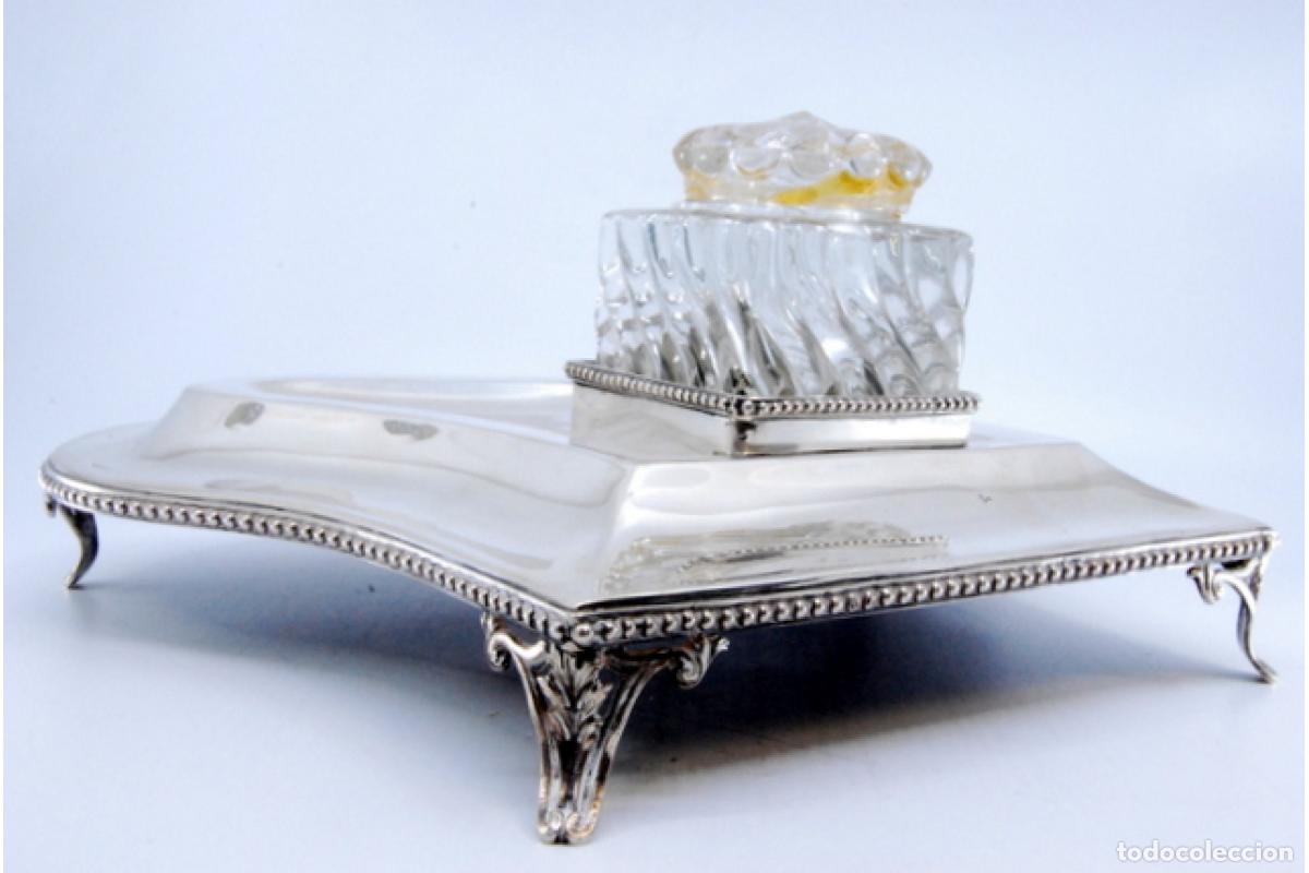 Antig&uuml;edades: tintero de plata - Foto 8