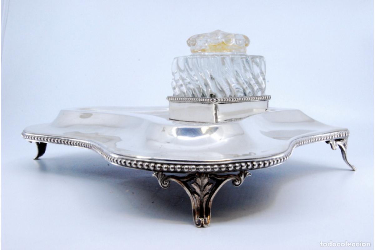 Antig&uuml;edades: tintero de plata - Foto 9