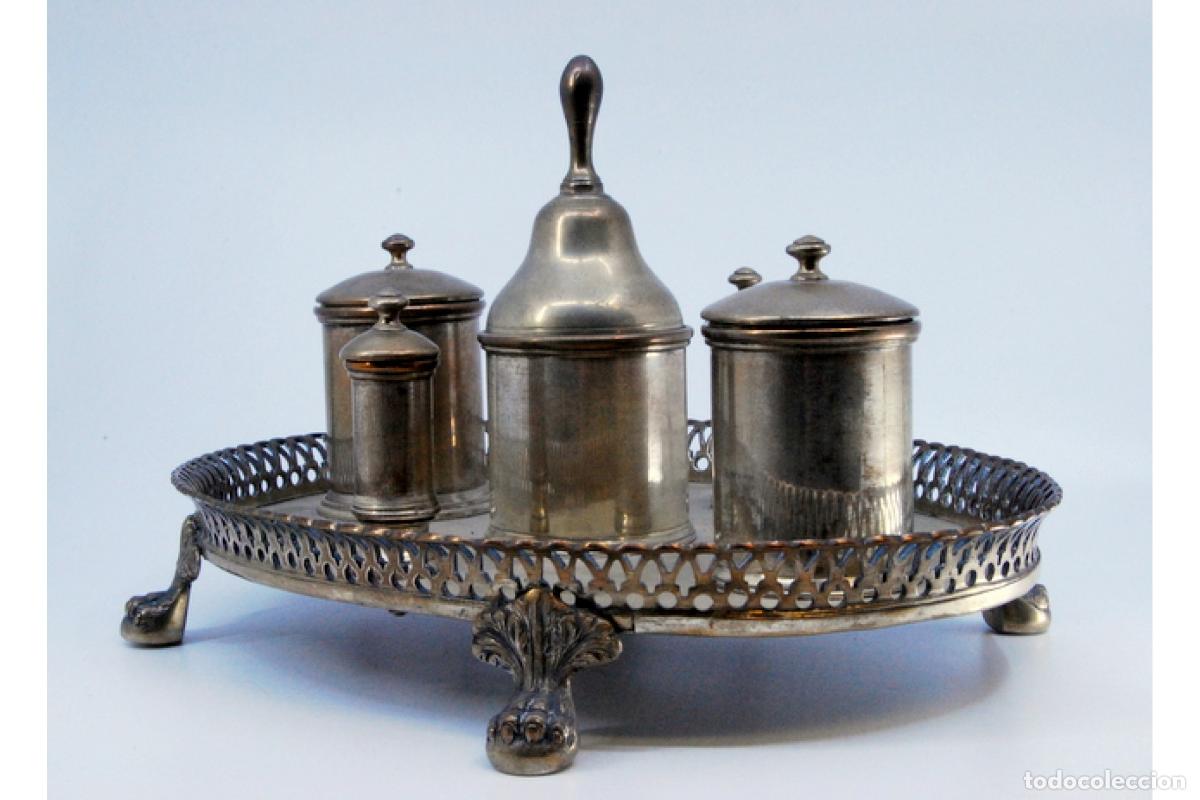 Antig&uuml;edades: tintero de plata - Foto 7