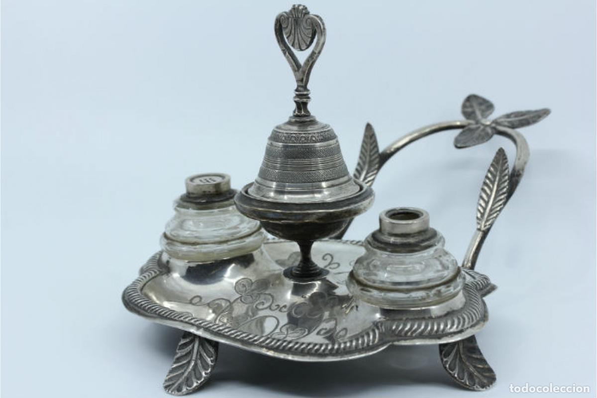 Antig&uuml;edades: tintero de plata - Foto 2