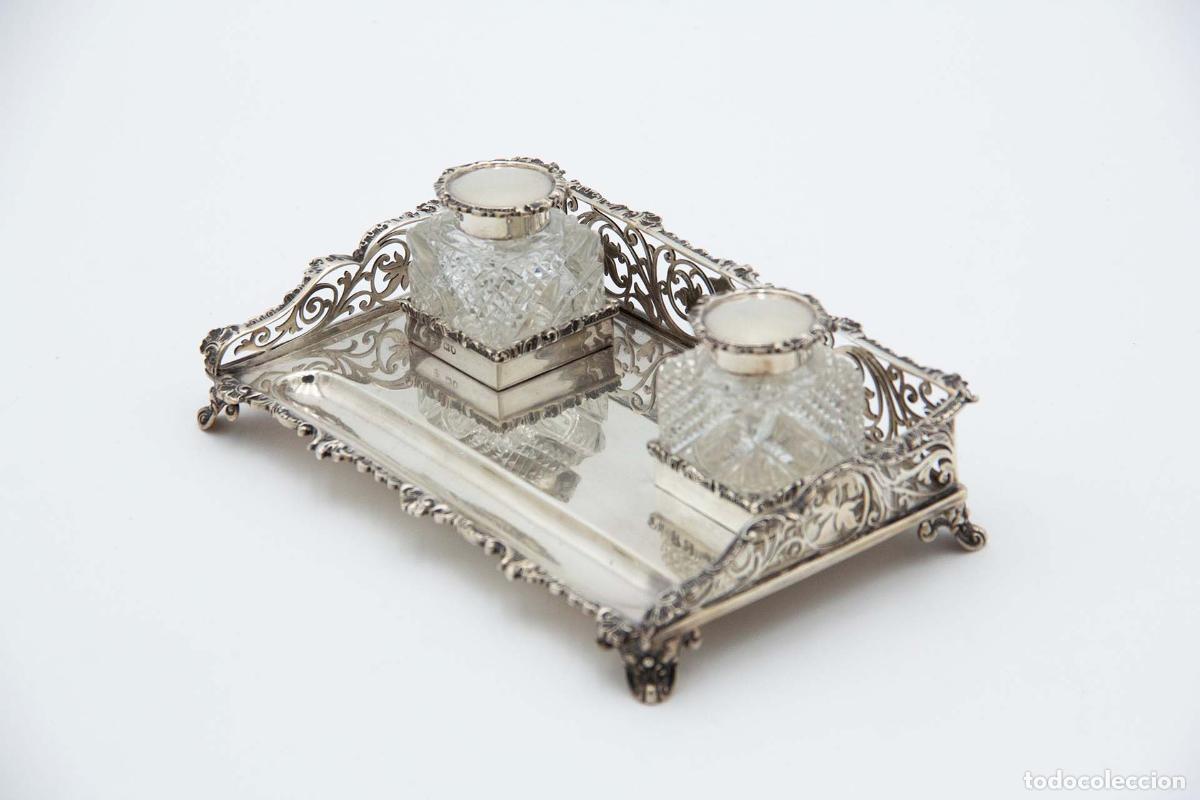 Antig&uuml;edades: tintero de plata - Foto 2