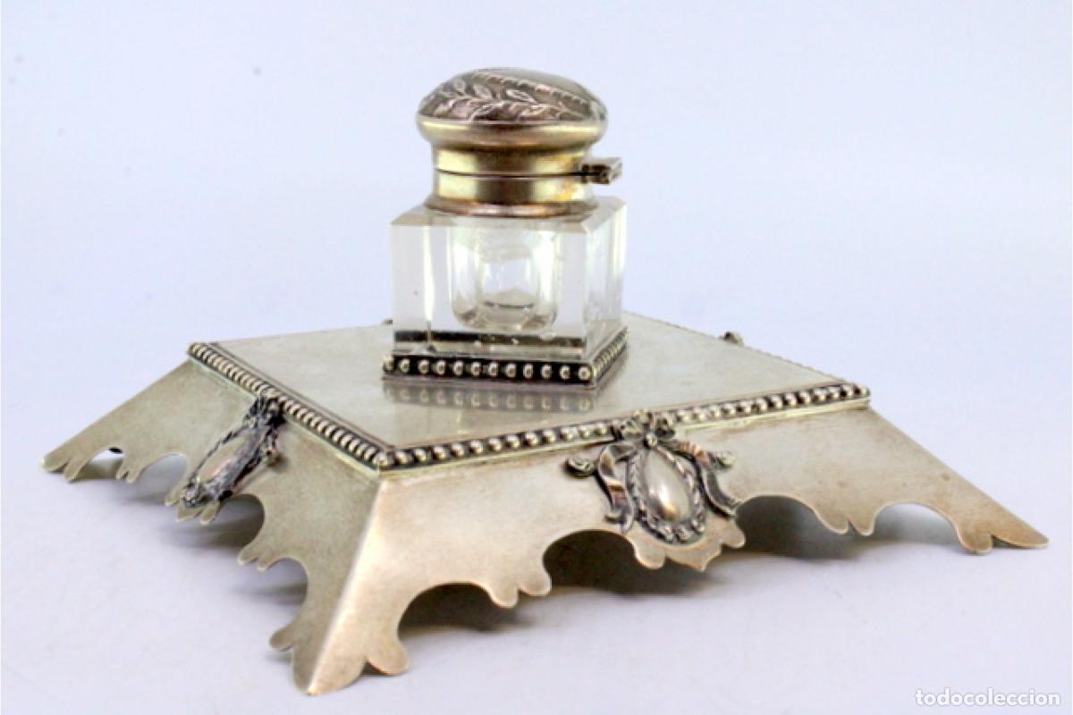 Antig&uuml;edades: tintero de plata - Foto 2