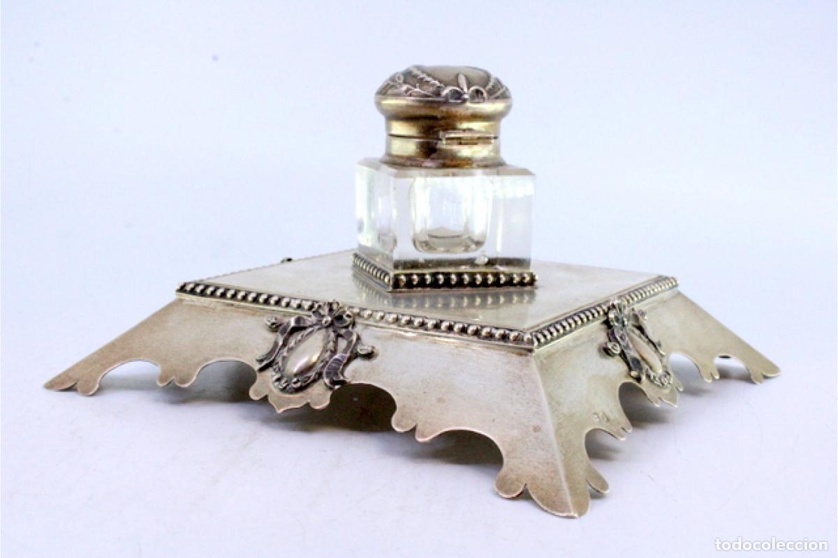 Antig&uuml;edades: tintero de plata - Foto 3