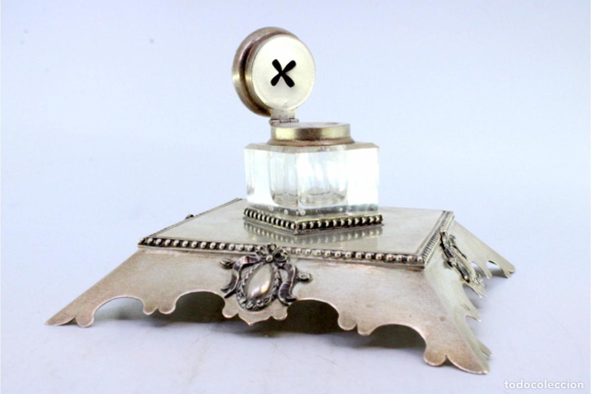 Antig&uuml;edades: tintero de plata - Foto 4