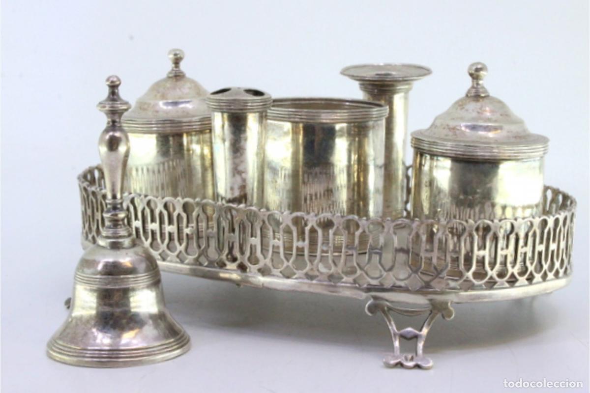 Antig&uuml;edades: tintero de plata - Foto 2