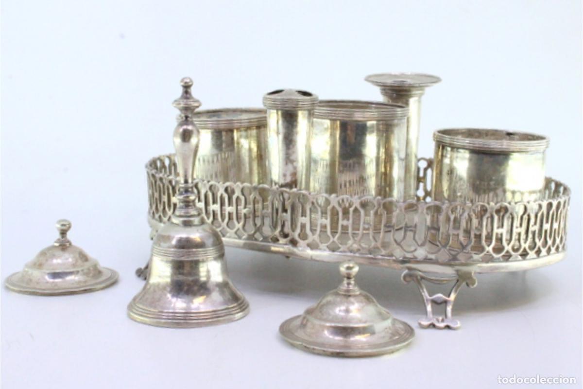 Antig&uuml;edades: tintero de plata - Foto 6