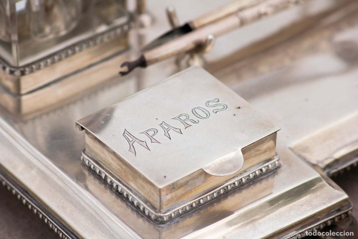 Antig&uuml;edades: tintero de plata - Foto 6