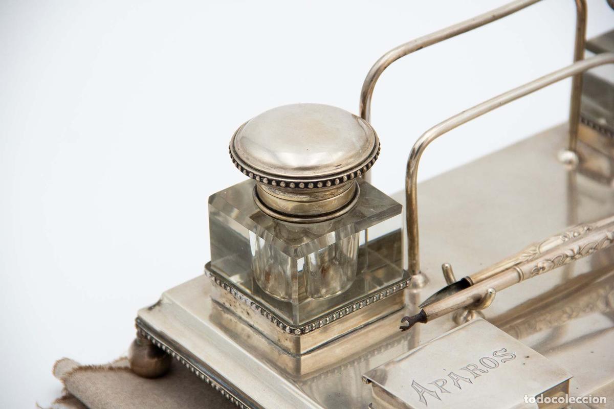 Antig&uuml;edades: tintero de plata - Foto 7