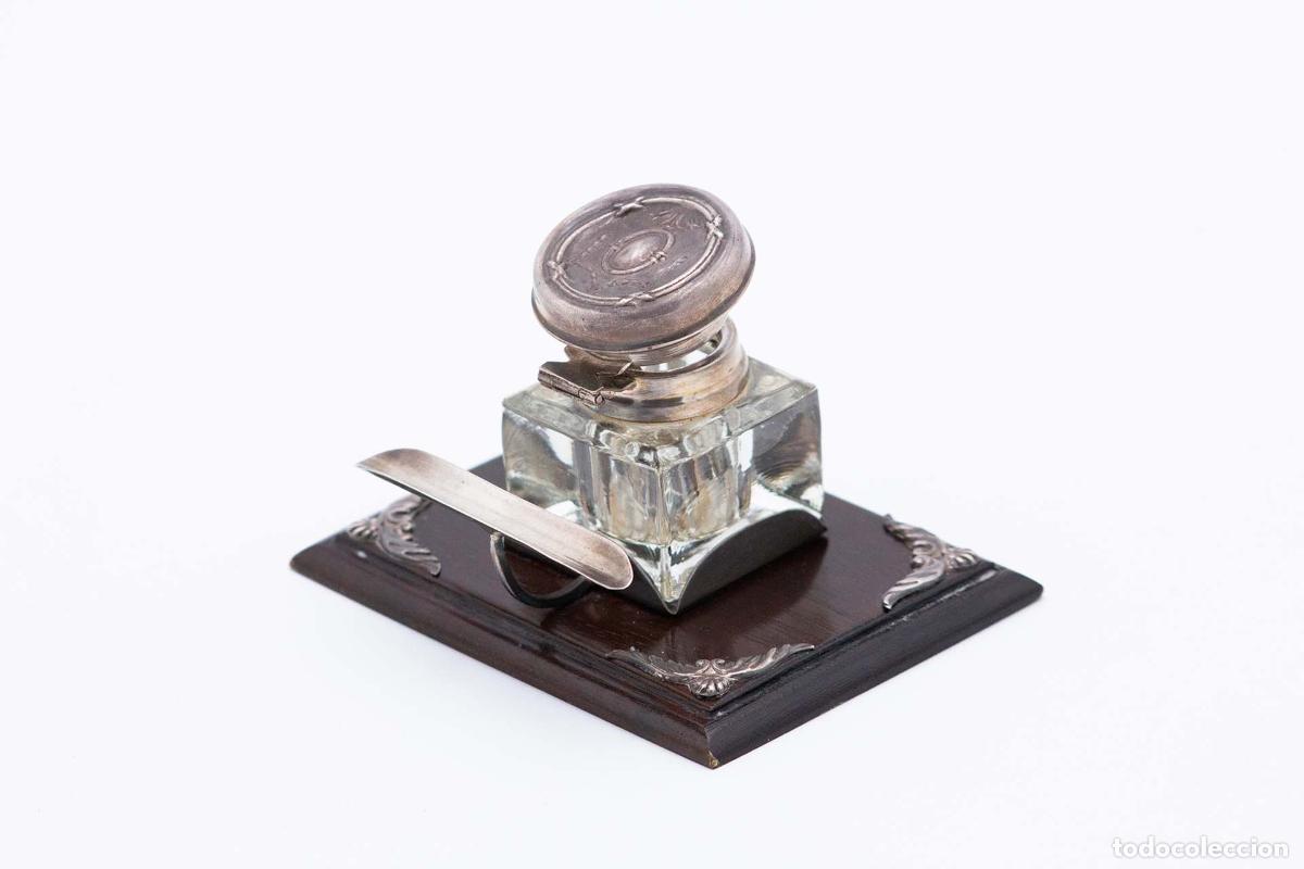 Antig&uuml;edades: tintero de plata - Foto 1