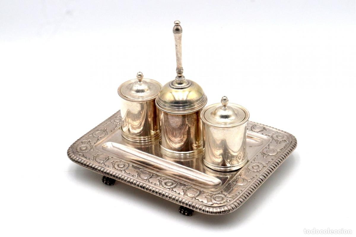 Antig&uuml;edades: tintero de plata - Foto 2